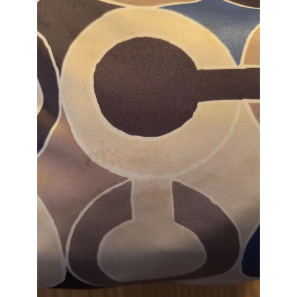 Coach Kristin 16494 Shoulder Bag Blue Brown Cream No Crossbody Strap - Picture 13 of 16